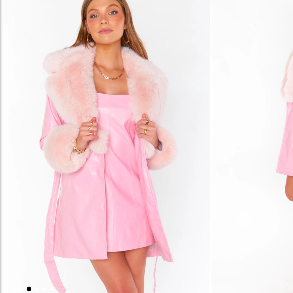 Show me your Mumu Pink Coat with Faux Fur NWT